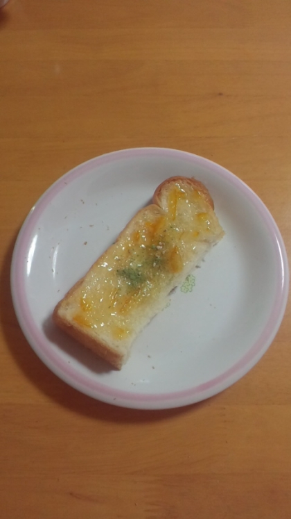 甘しょっぱい♡塩麹マーマレード青汁トースト