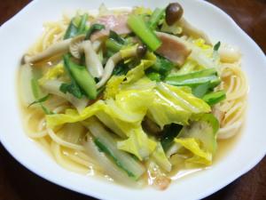 鍋の残り野菜で！スープスパゲティ