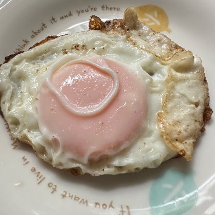 はゆのごはんさん୨୧目玉焼き美味しく焼けました！レシピありがとうございます(๑❛ᴗ❛๑ )