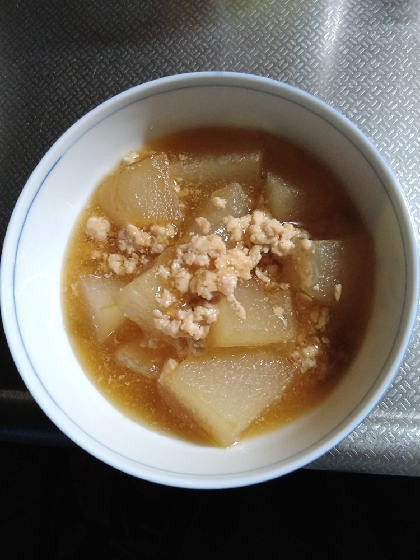 ほっこりおいしい！冬瓜と鶏ひき肉の煮物