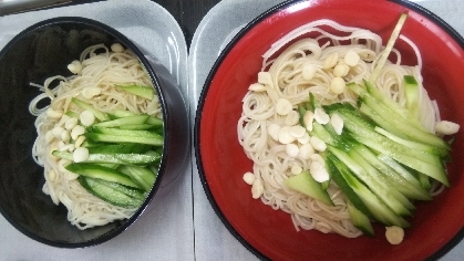 冷やしたぬきそうめん