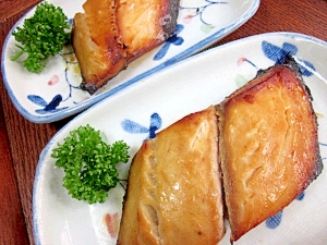 フワフワッとした焼き魚♪　「サワラの醤油味噌漬け」