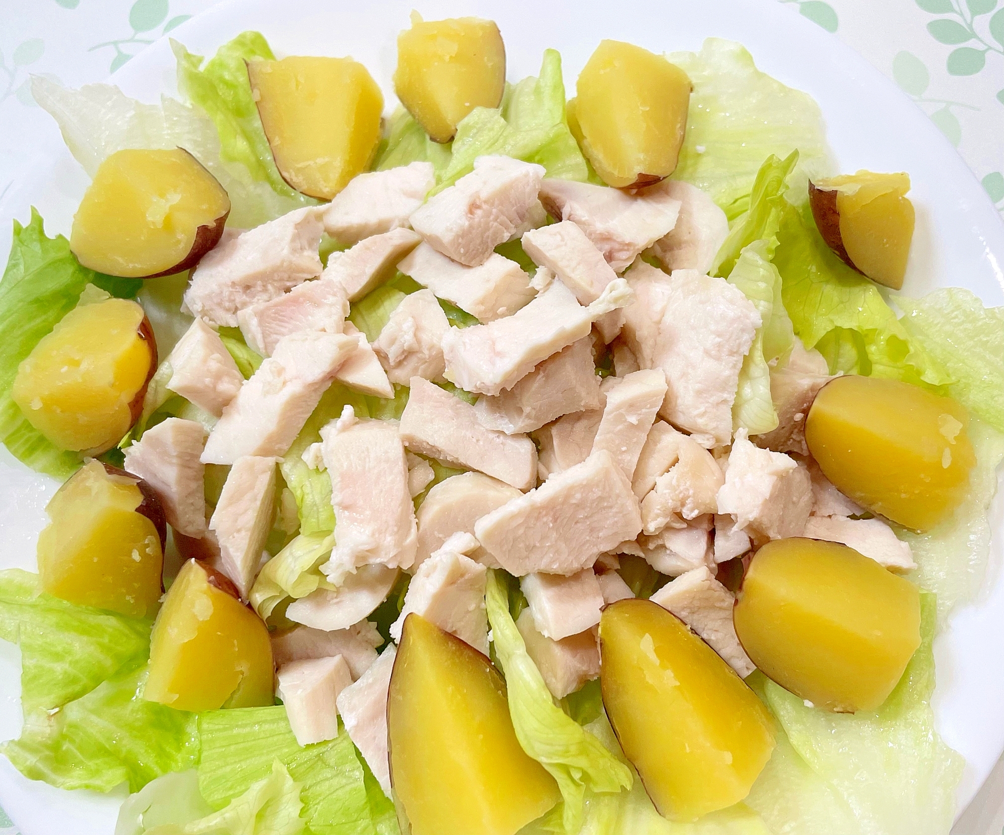 鶏むね肉とグランドペチカの塩レモンサラダ