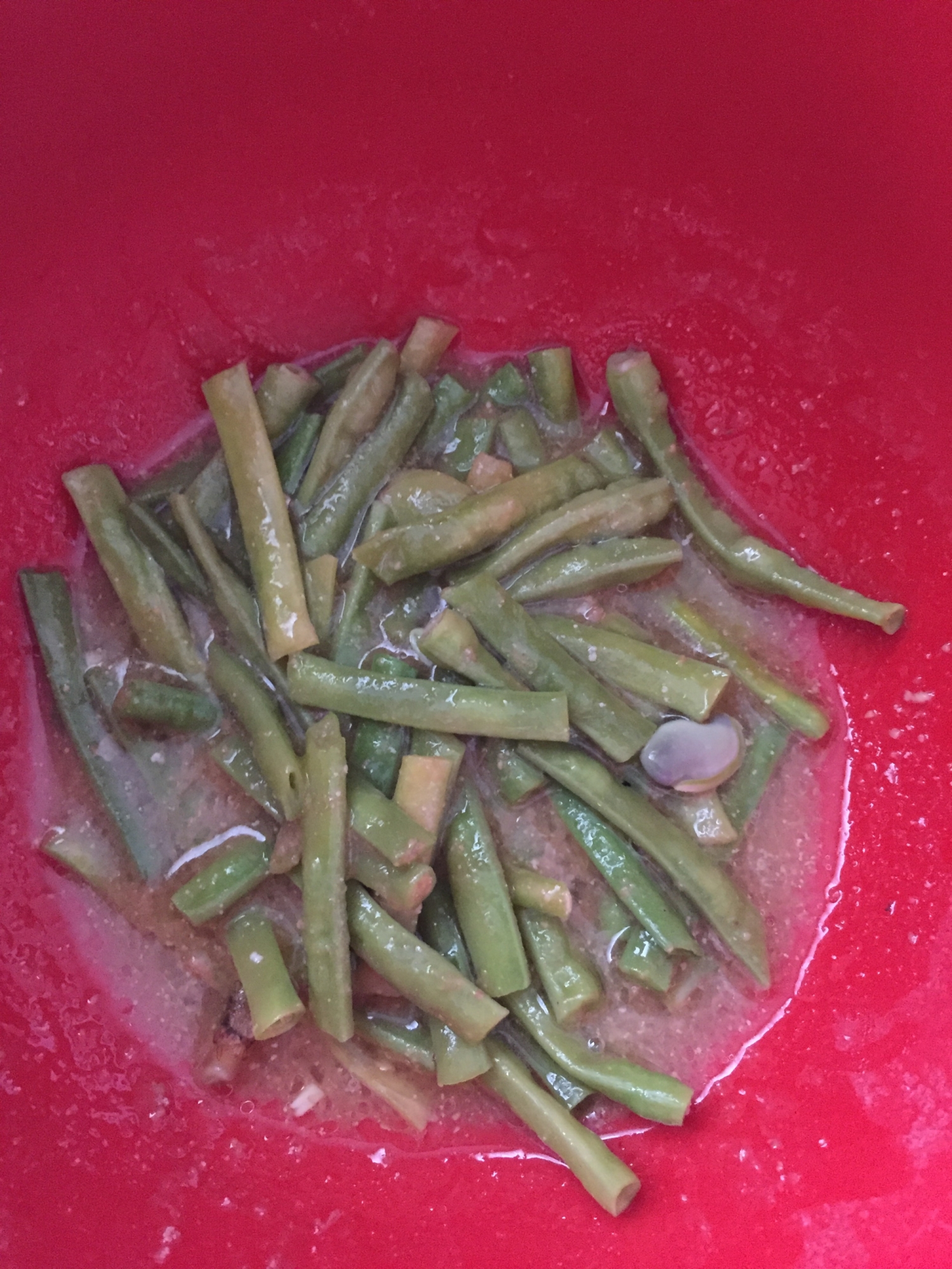 イワシの味噌煮缶の汁でささげ