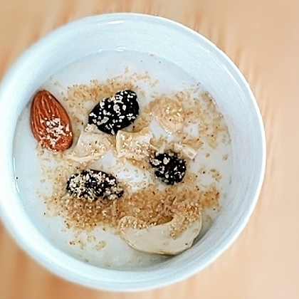 ナッツレーズン胡麻のヘルシーヨーグルト