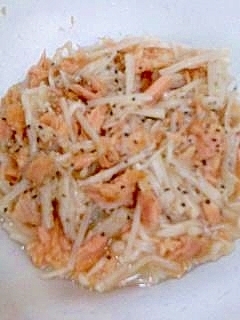 ツナとえのきの白だし和え