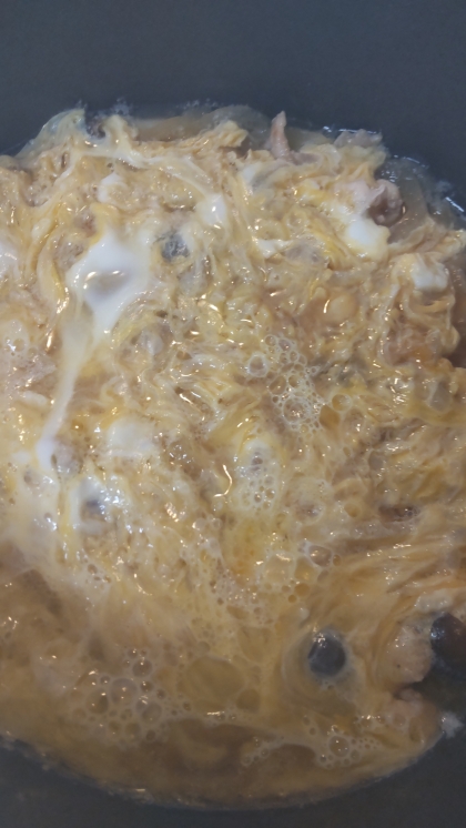 しめじと鶏肉の卵とじ