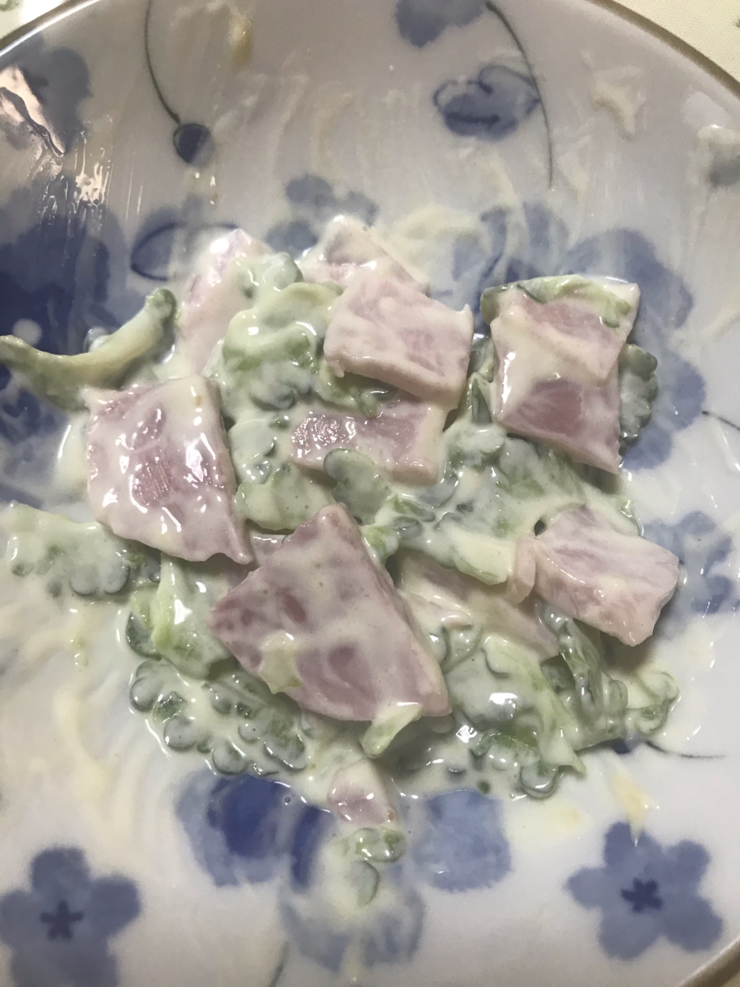 ももハムとゴーヤのマスタードマヨ和え