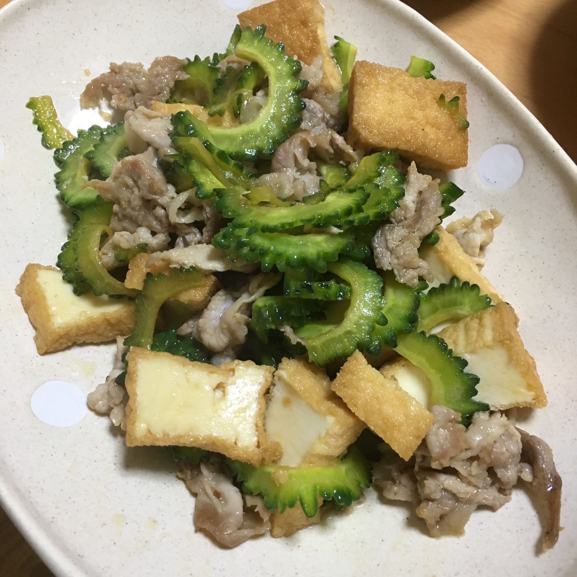 ゴーヤと厚揚げ炒め