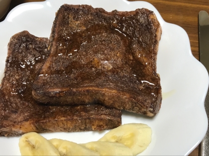 「ココアフレンチトーストバナナ添え」　　　♪♪