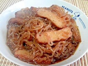 ダイエットに☆しらたきとさつま揚げの醤油煮