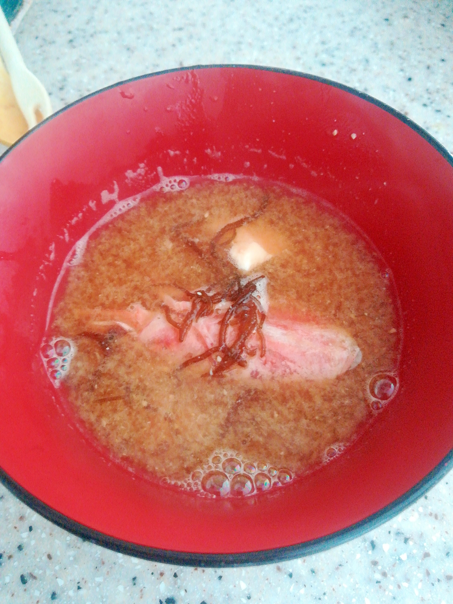 赤海老の頭ともずくの味噌汁 レシピ 作り方 By オレンジカワサキ 楽天レシピ