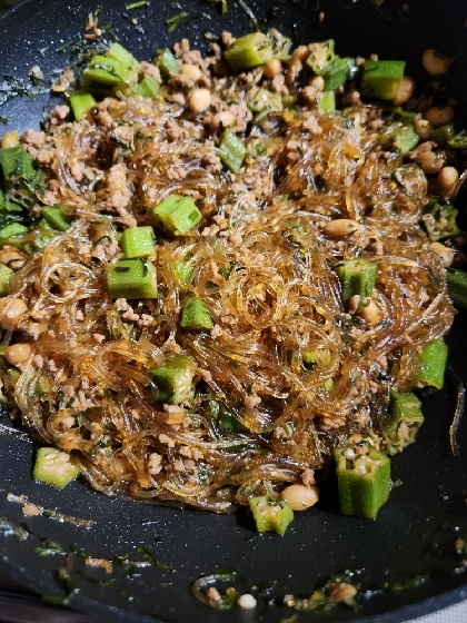フライパン１つで☆春雨とひき肉の中華風炒め物