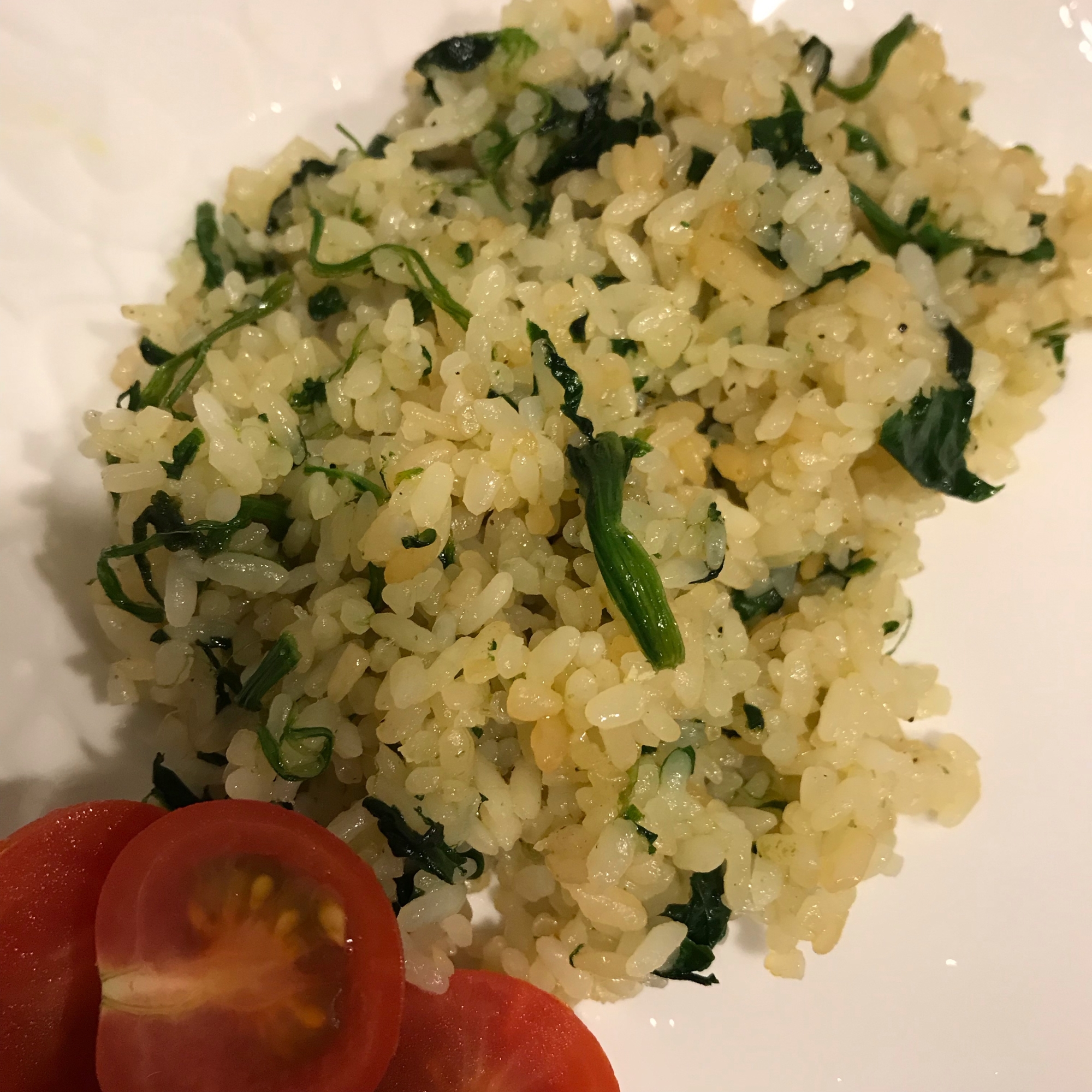 ほうれん草のガーリックライス レシピ 作り方 By ゆずこママ 楽天レシピ