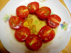 ミニトマトのごま油かけ♪おいしい☆