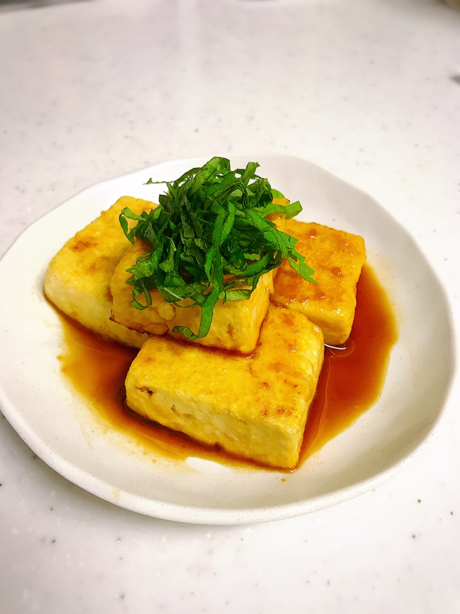 豆腐ステーキ✨ヘルシー大葉のせ