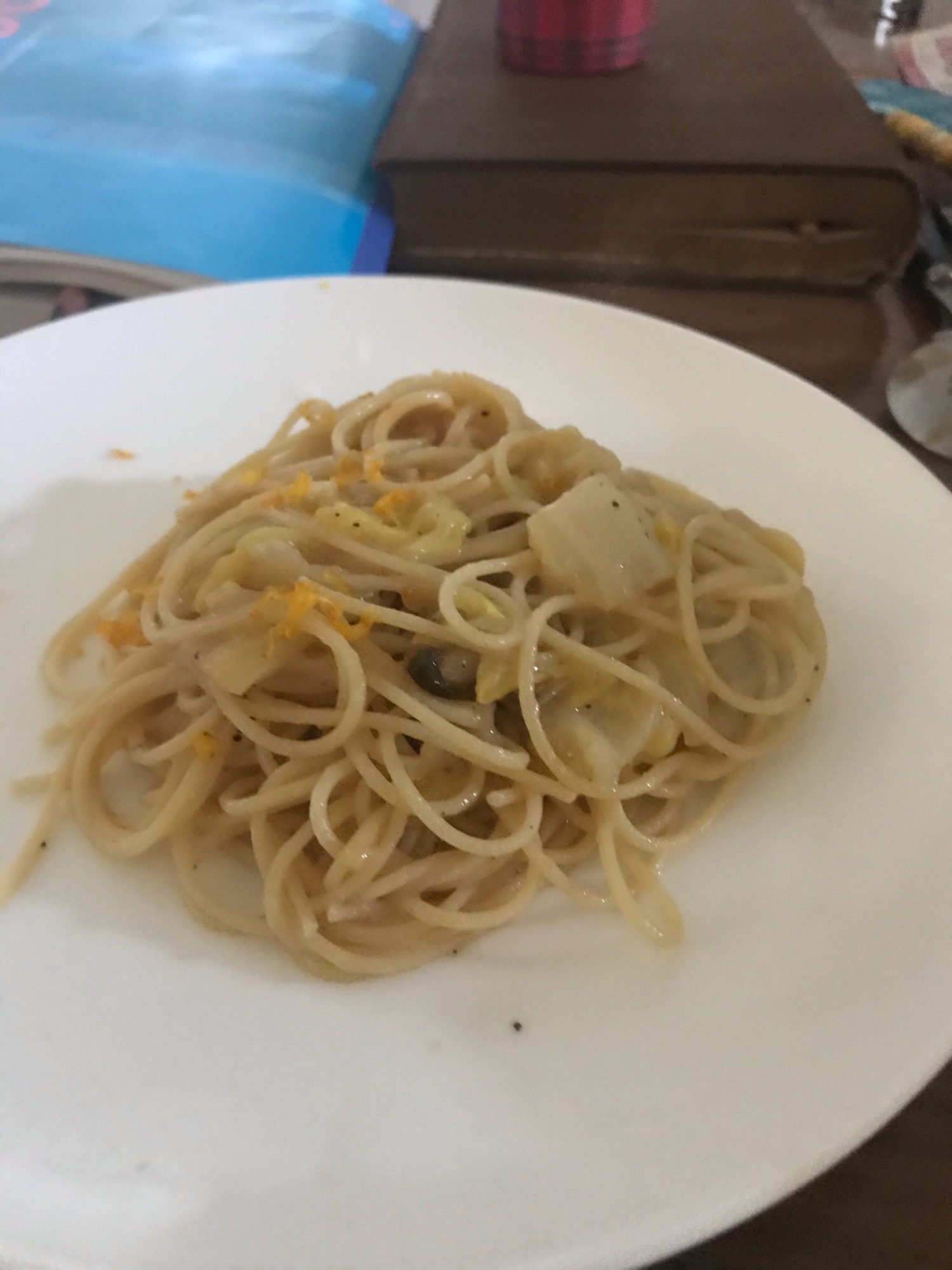 白菜と和風のパスタ