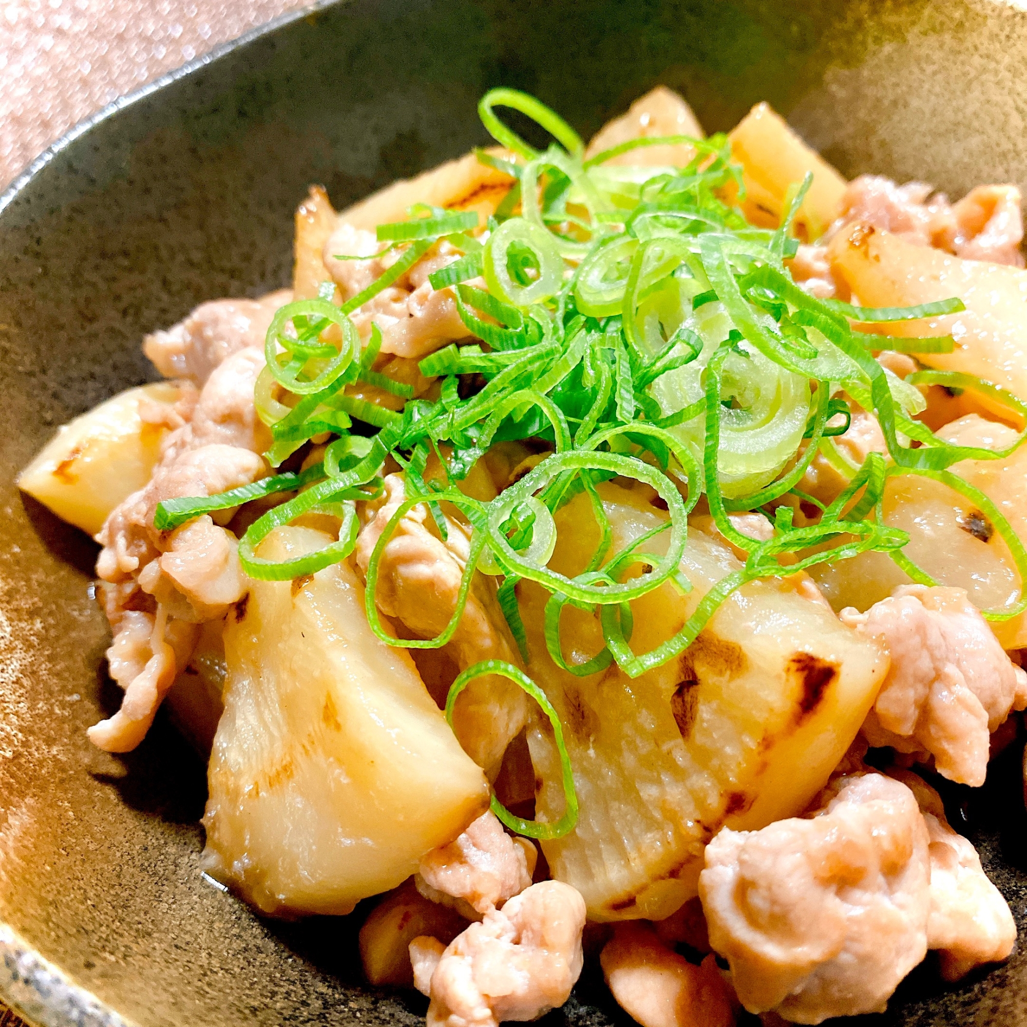 かぶと豚肉の中華炒め煮