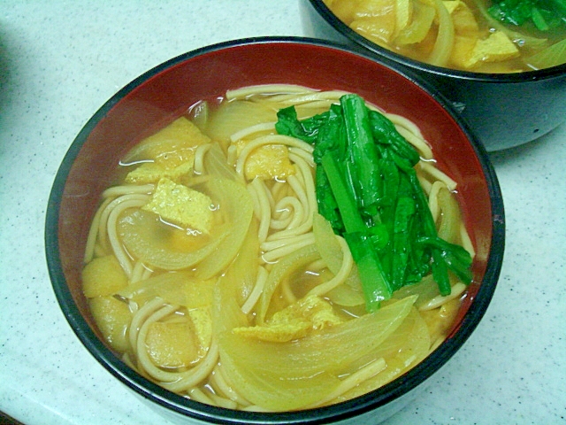 きざみ＆玉葱のカレー蕎麦