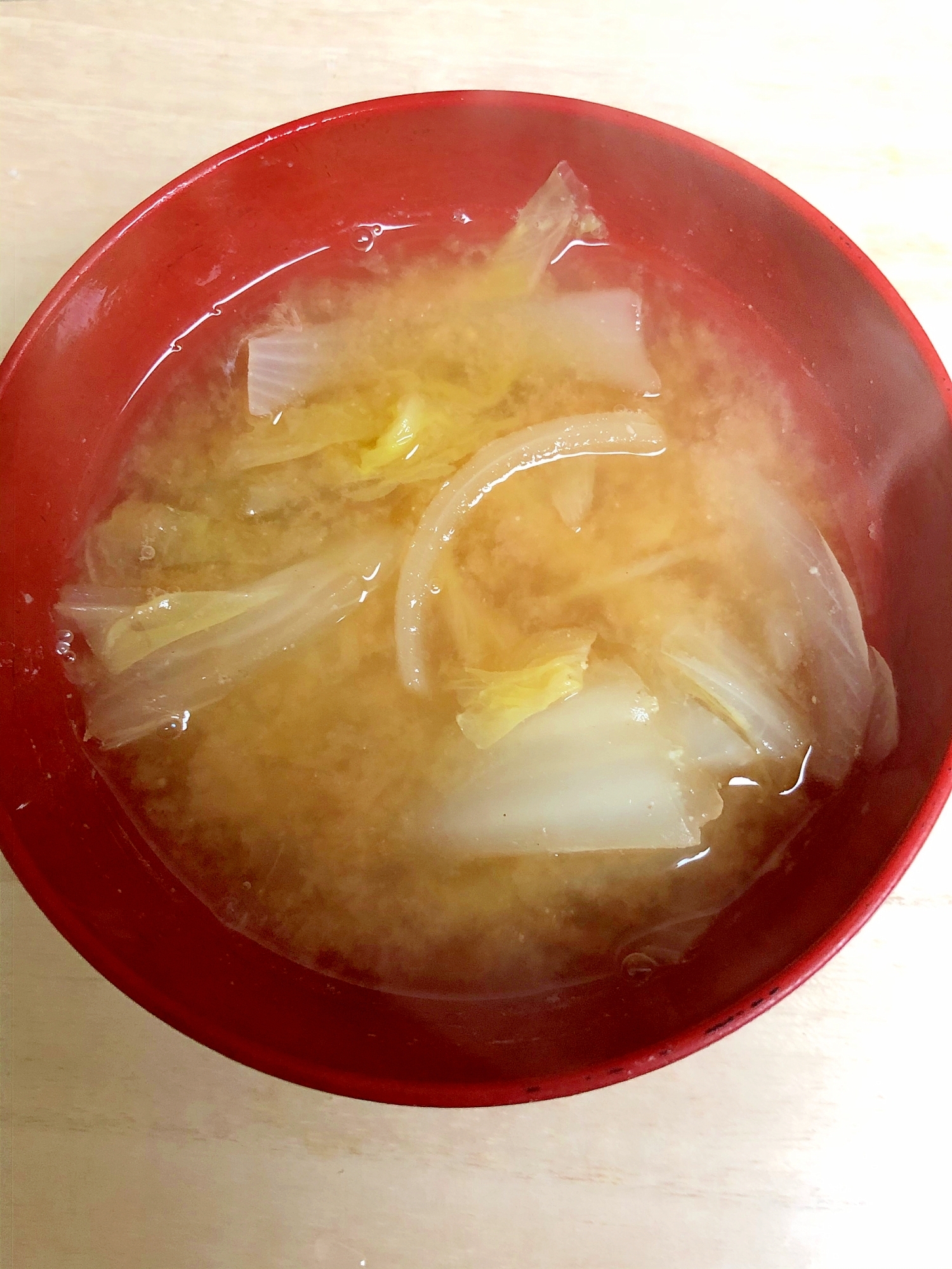 白菜と大根のケチャップ風味の味噌汁