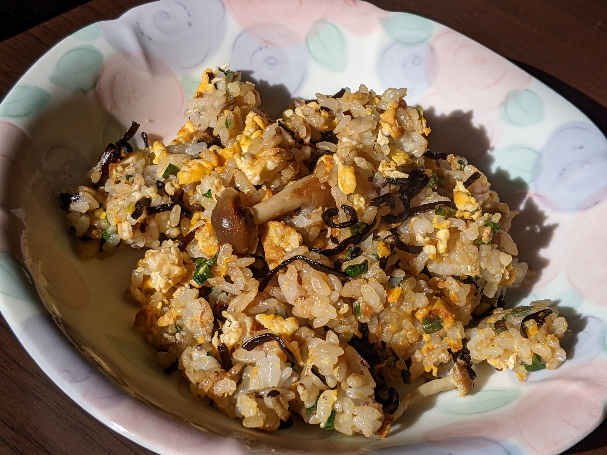 塩昆布とねぎのチャーハン