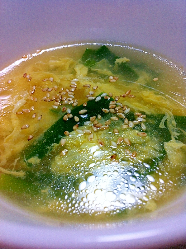 ふわとろニラたまスープ