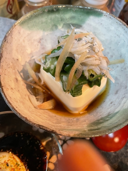 冷奴アレンジ みょうが納豆しらす