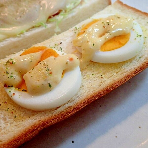 マジソル タルタルで ゆで卵トースト レシピ 作り方 By ぷ みぃまま 楽天レシピ マジソル タルタルで ゆで卵トースト レシピ 作り方 By ぷ みぃまま 楽天レシピ