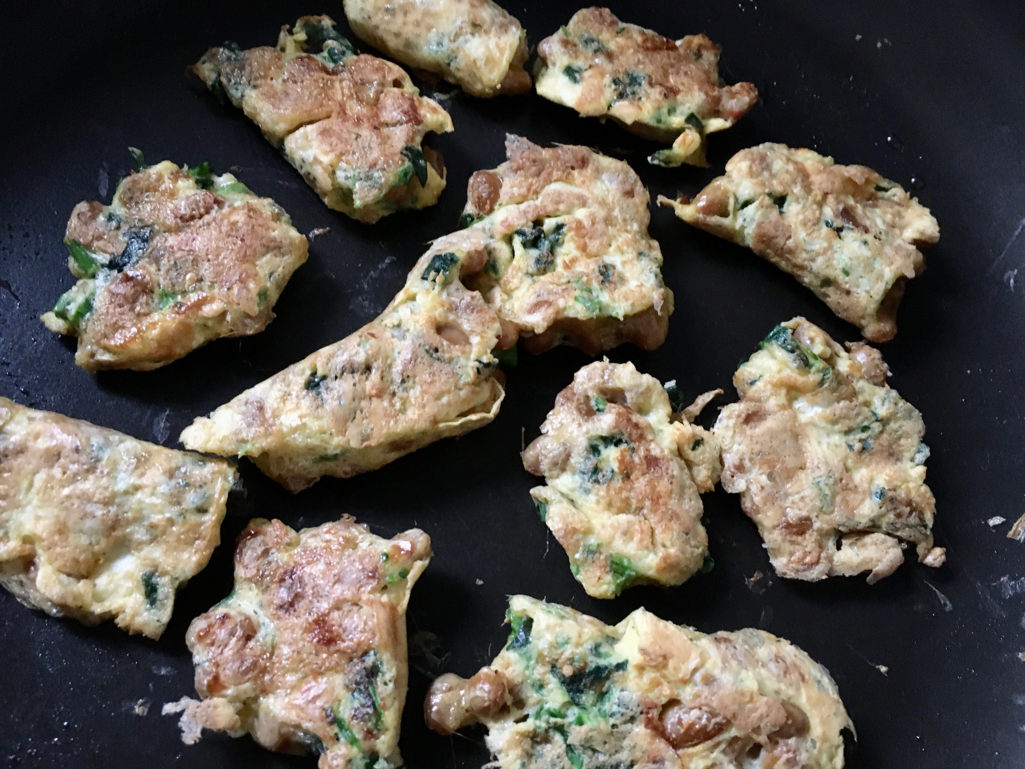 幼児食 納豆とほうれん草のオムレツ レシピ 作り方 By えみすけ0309 楽天レシピ
