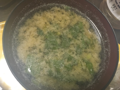 ほうれん草と小松菜の味噌汁