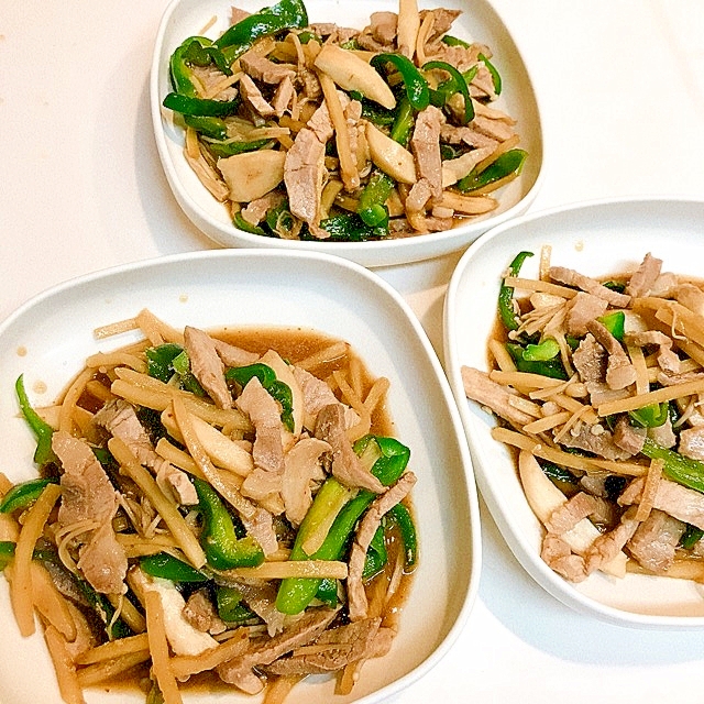 生姜焼き用豚肉で きのこたっぷり青椒肉絲 レシピ 作り方 By だだちゃまめごはん 楽天レシピ 生姜焼き用豚肉で きのこたっぷり青椒肉絲 レシピ 作り方 By だだちゃまめごはん 楽天レシピ