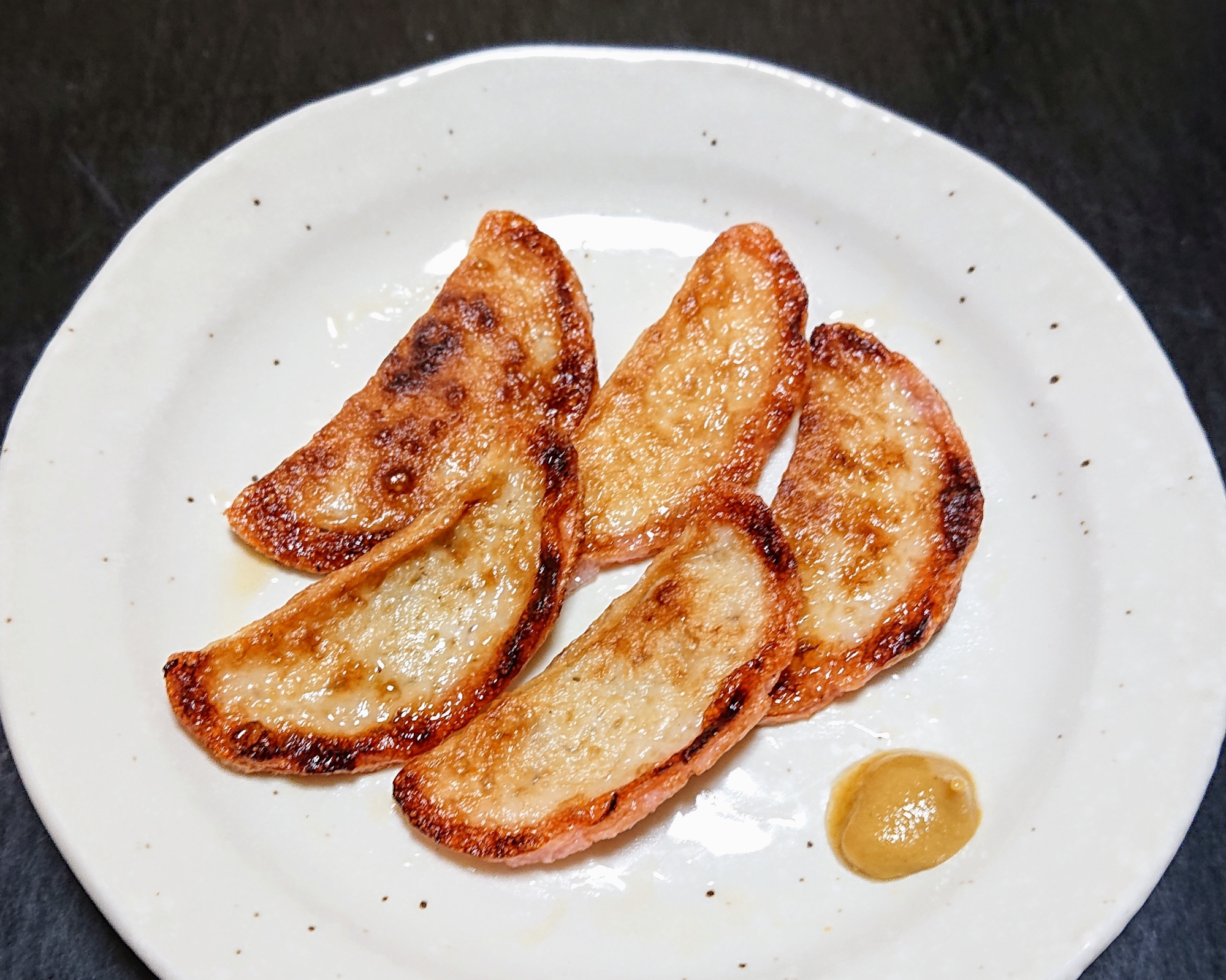 簡単おつまみ☆焼き蒲鉾 からし添え