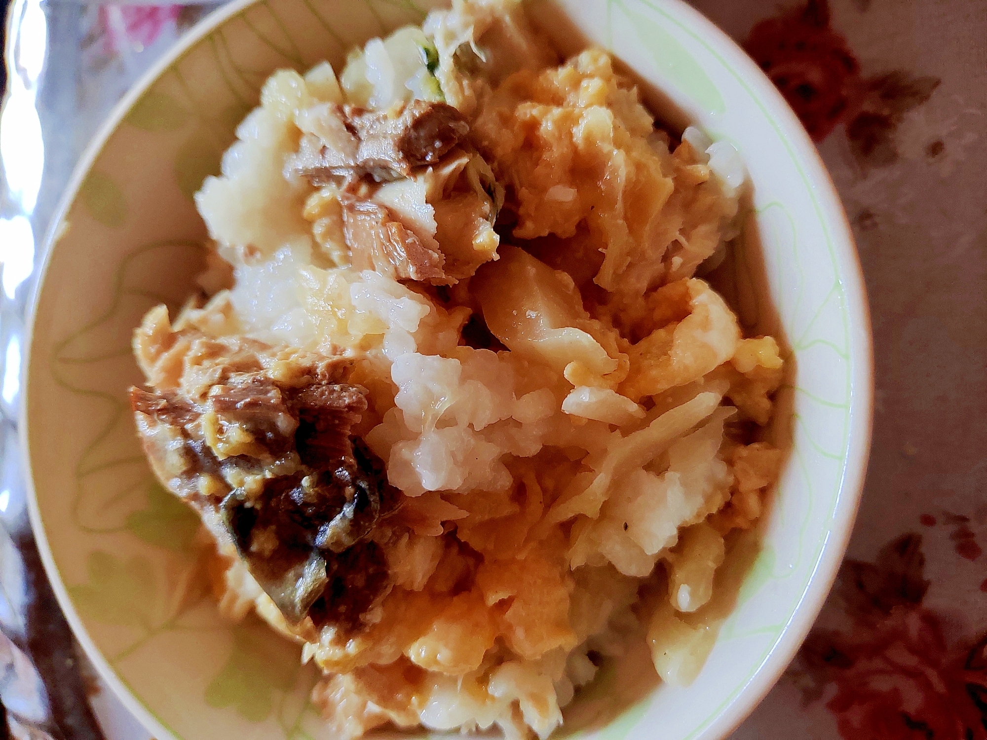 鯖の卵とじ丼