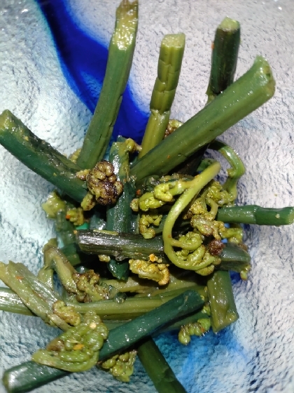 春山菜 蕨(わらび)のごま油炒め
