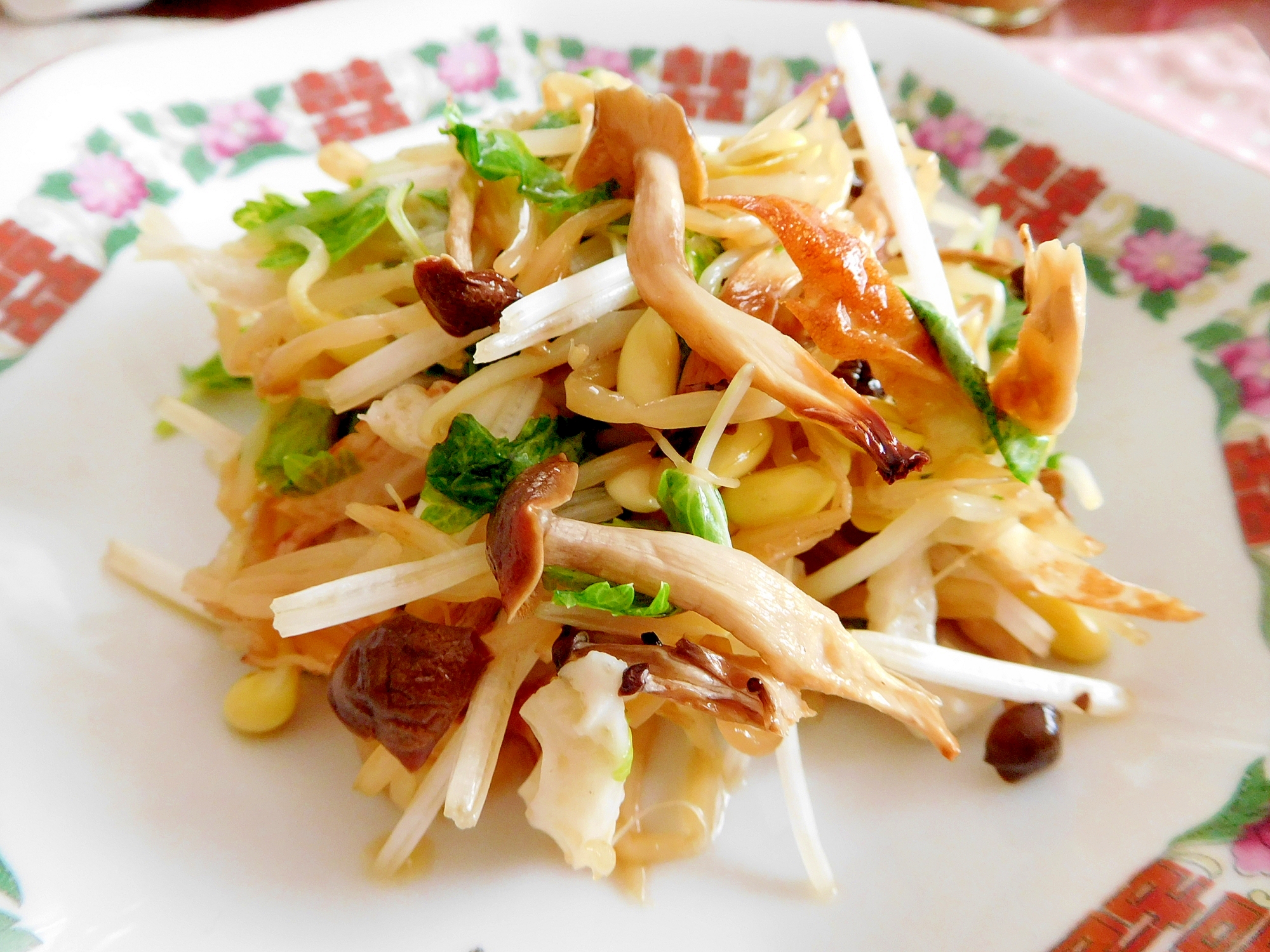 【中華ごま】焼きしめじともやしの和え物