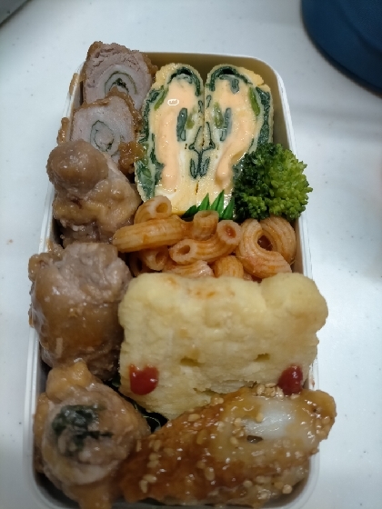 ほうれん草とチーズの卵焼き