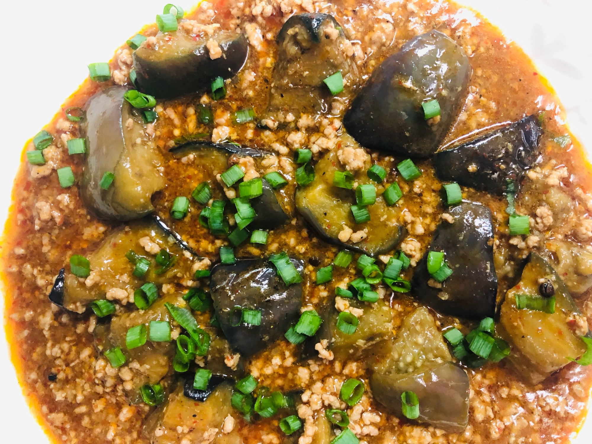 冷凍揚げなすとにんにく塩麹で♪麻婆茄子