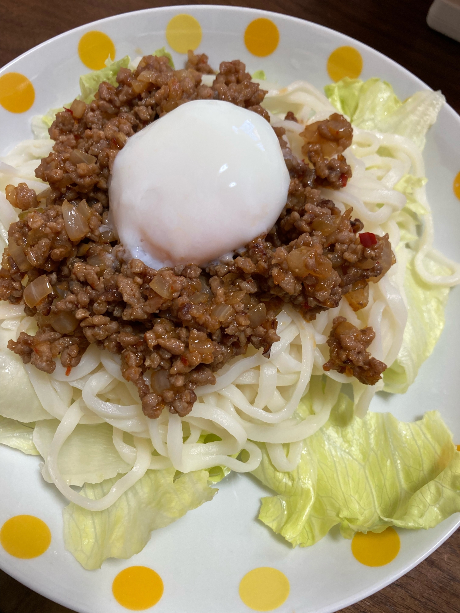 冷凍うどんで肉味噌うどん