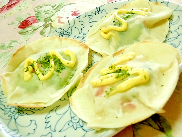 餃子の皮ｄｅ❤ポテサラリメイク・はさみ焼き❤