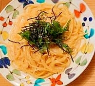 ワンパン明太子クリームパスタ