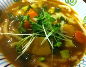 残り物カレーで作るカレーうどん♪