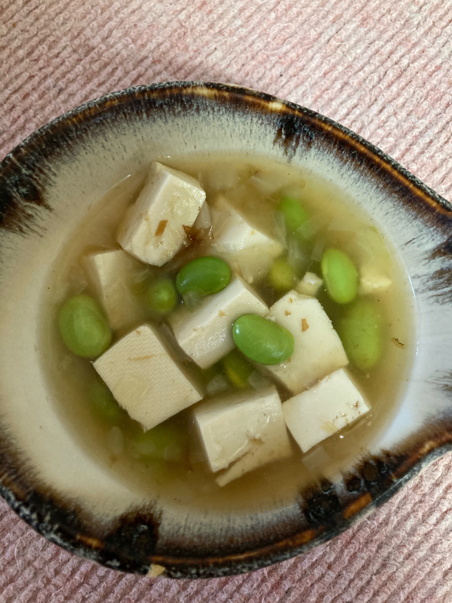 豆腐と枝豆のあんかけ