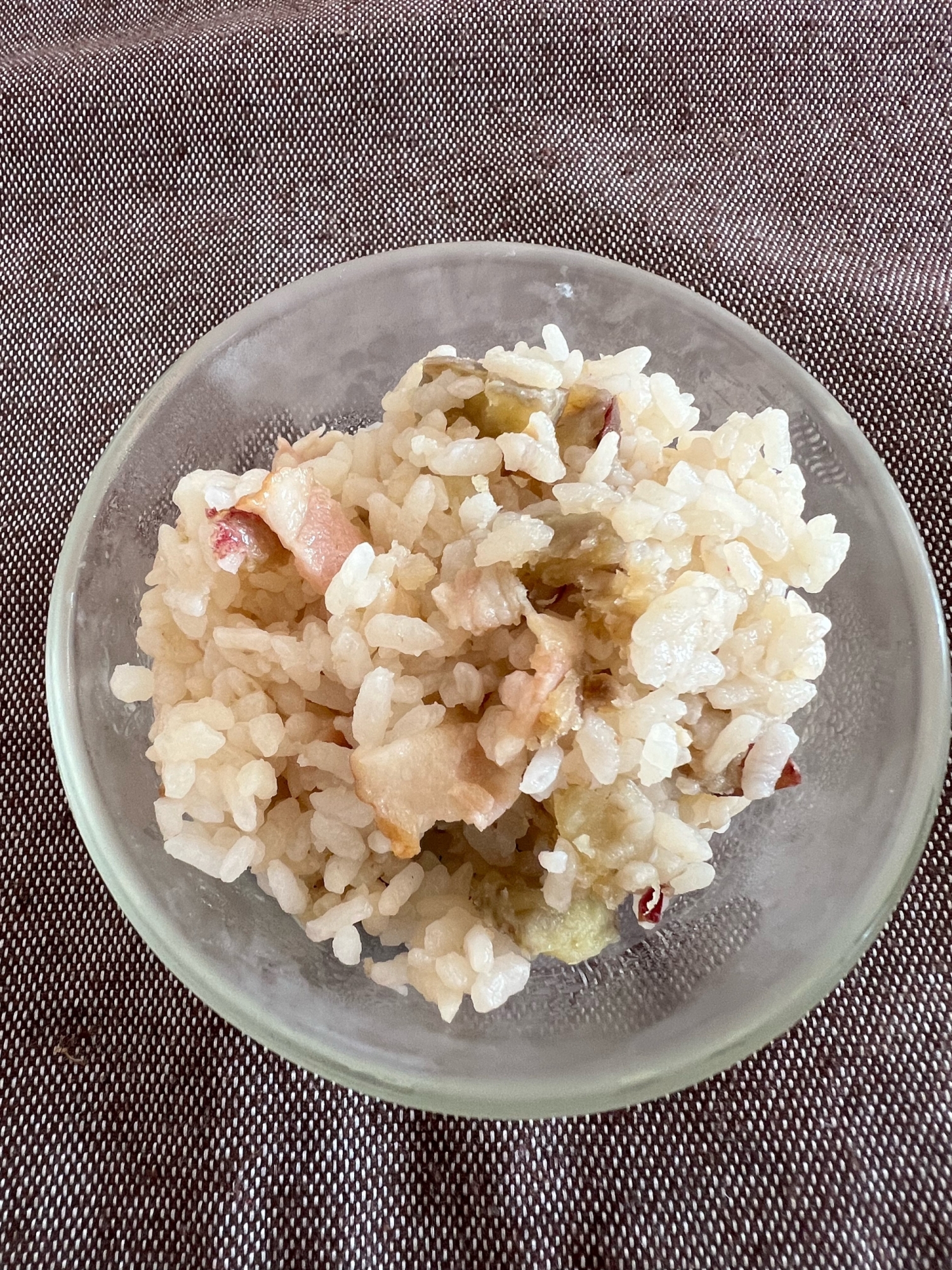 ベーコン入り♪さつまいもご飯