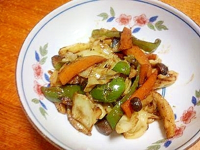 野菜炒め　カレーマヨ味