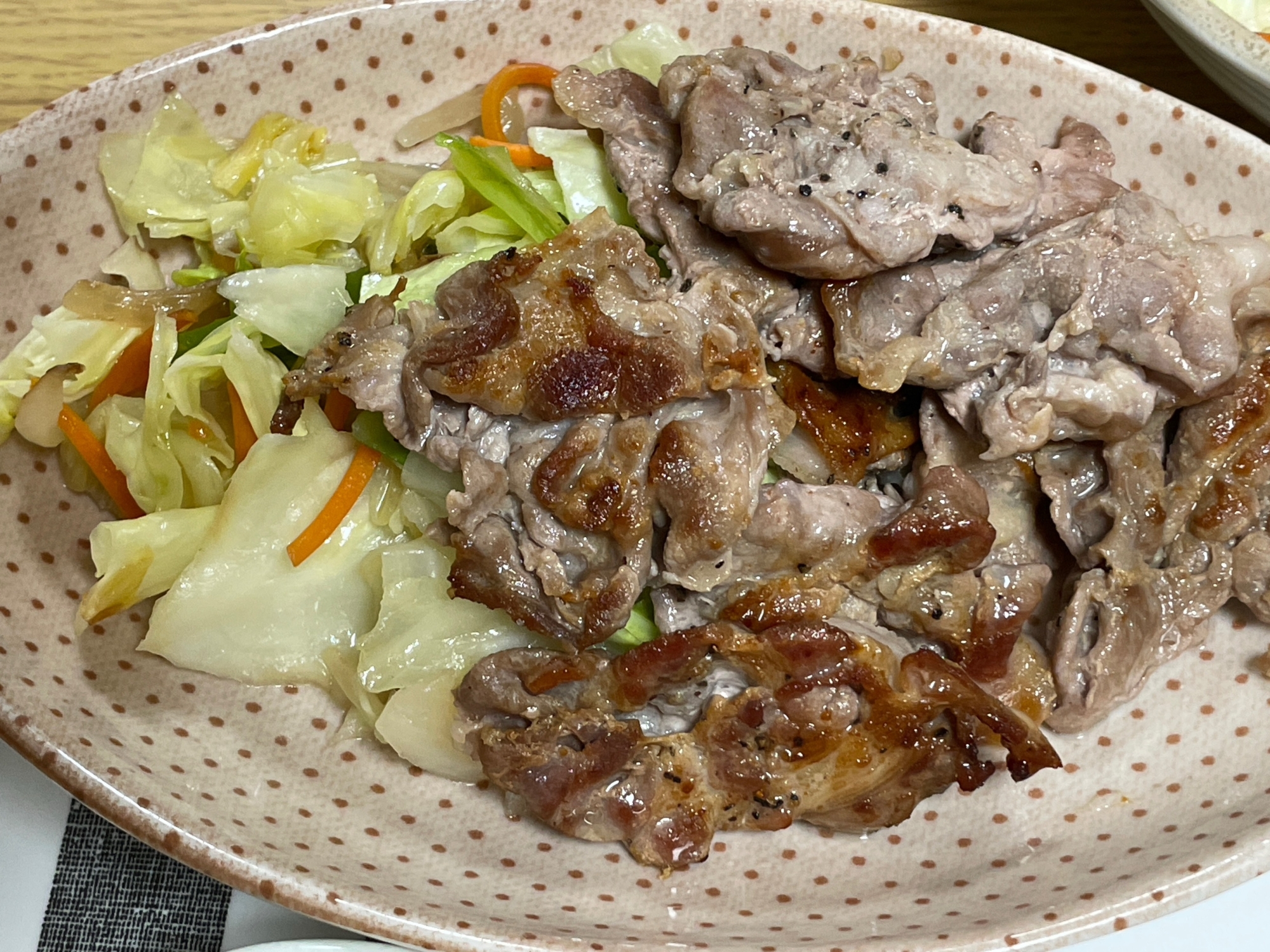 豚しゃぶ肉のだし醤油炒め！