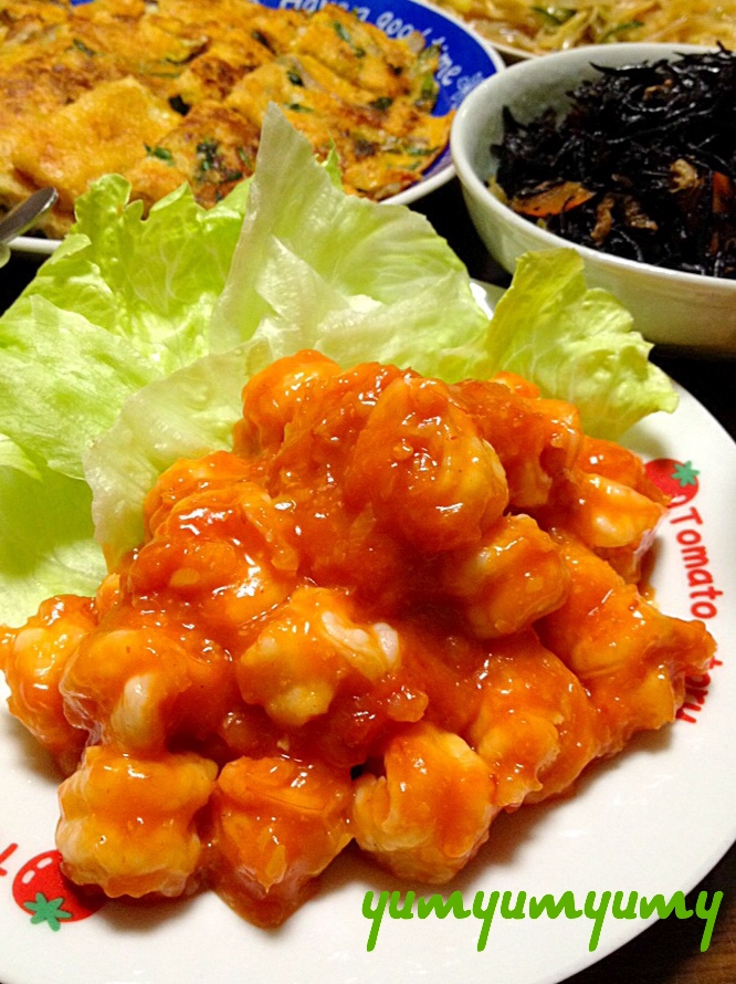 エビチリです☆少し甘め♪優しい辛味ピリッ!がウチ味