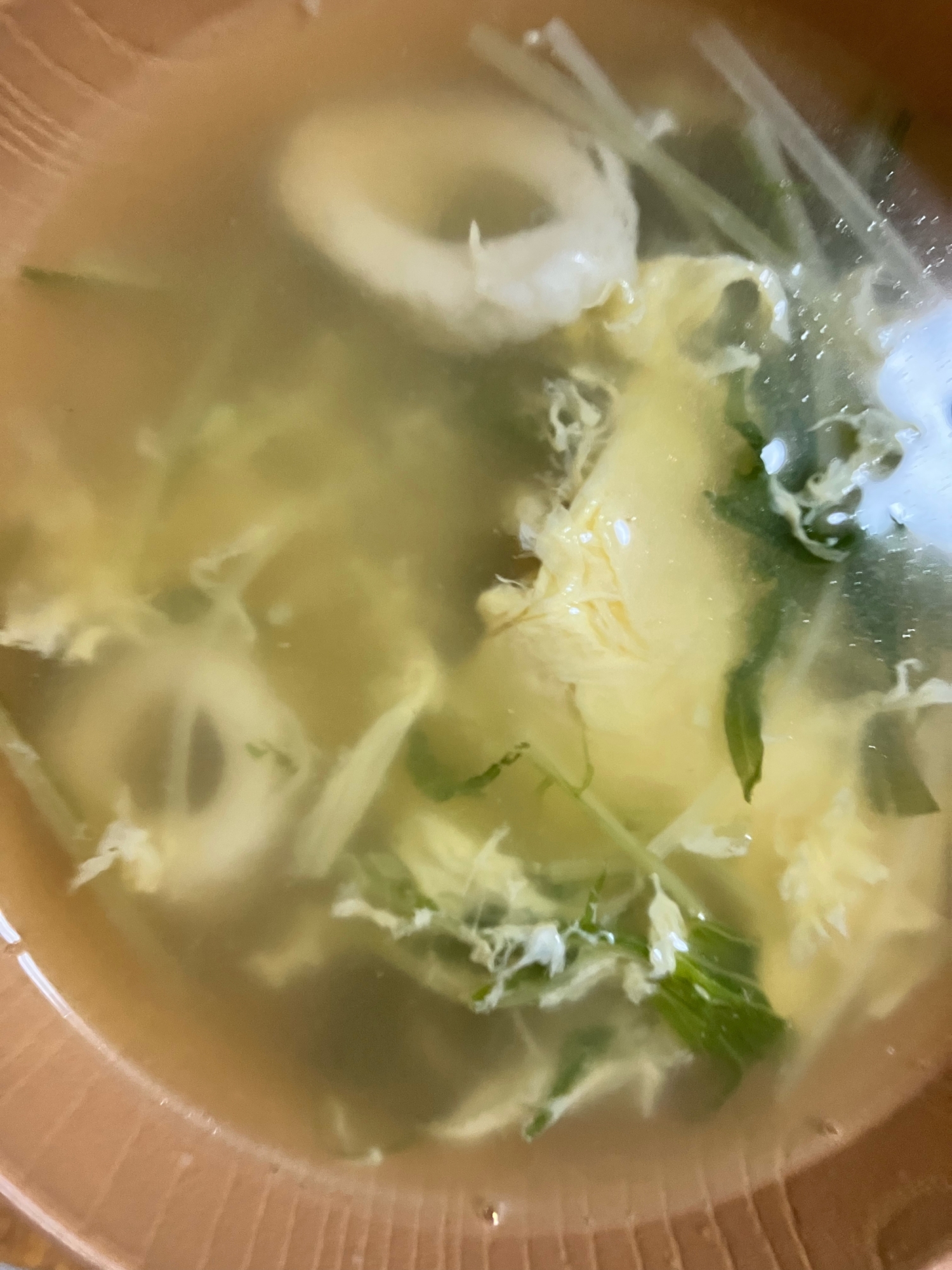 水菜とちくわのスープ
