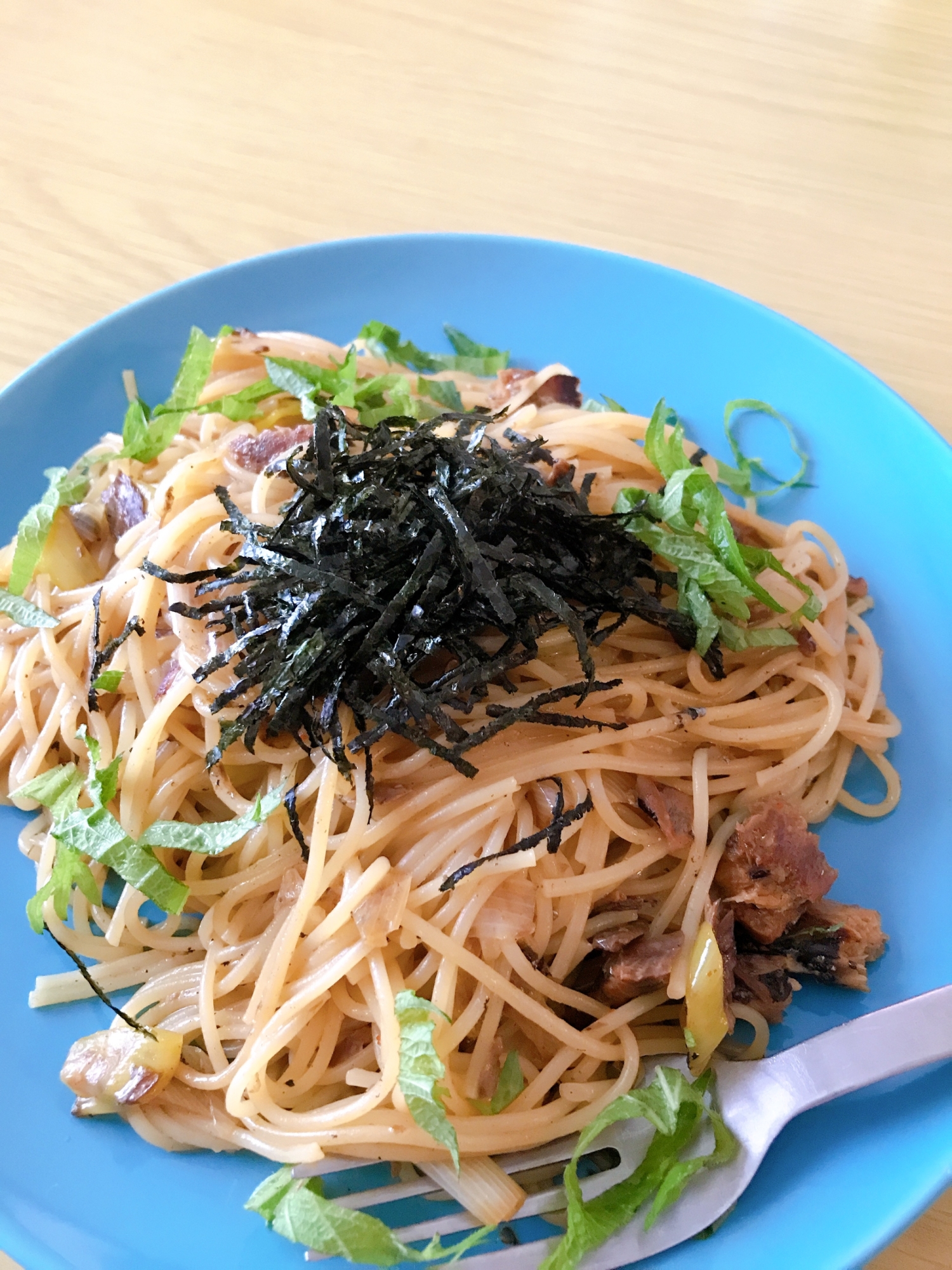 【1人分】さんまの蒲焼で和風パスタ