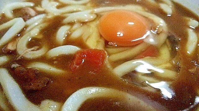 余ったカレーでカレーうどん♪白だしで簡単！