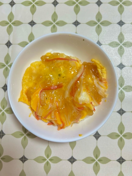カニカマで作る簡単かに玉丼／偏食幼児の手作り朝ご飯
